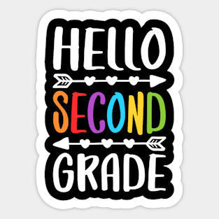 Hello Second Grade T-Shirt 2nd Grade Teacher Student Gift Sticker